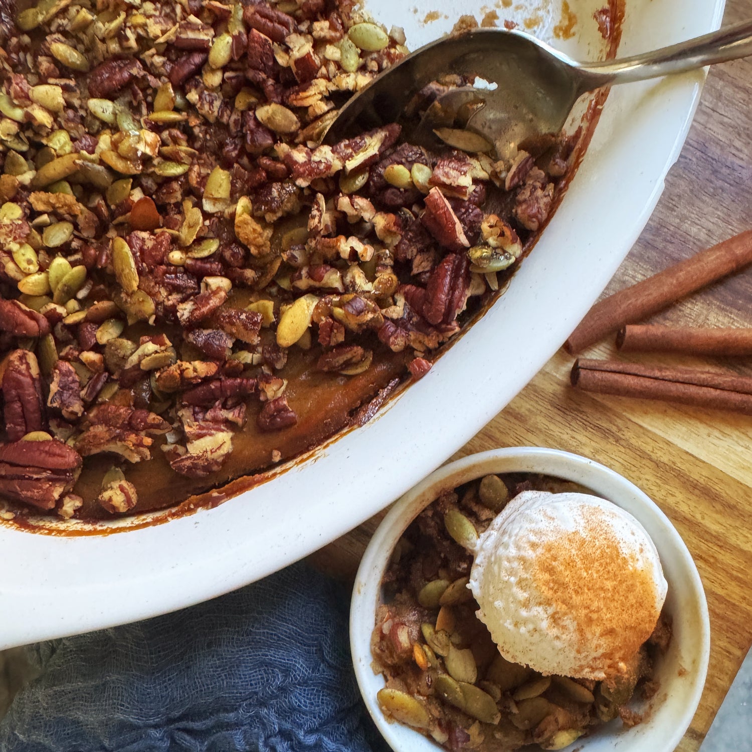 pumpkin custard crumble