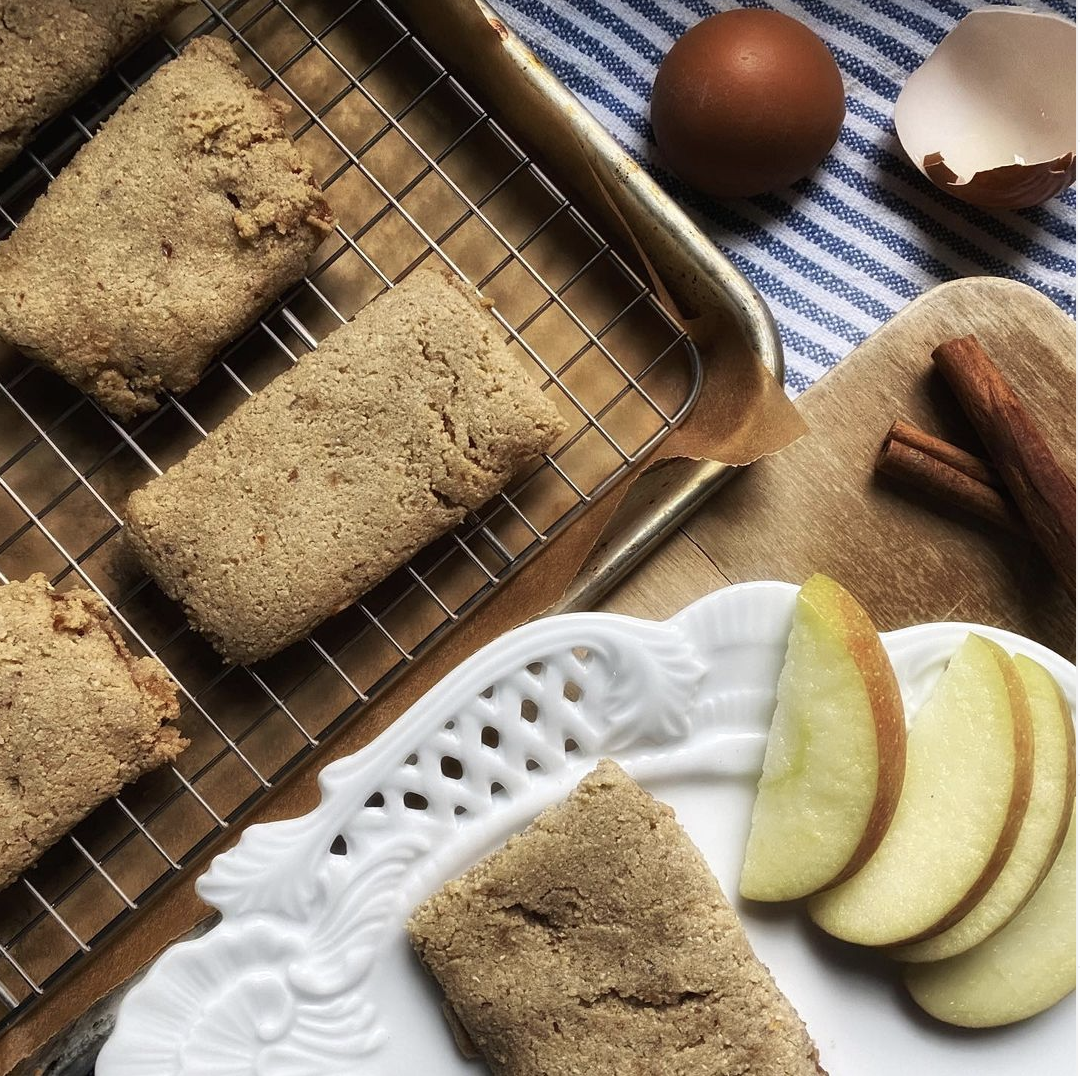 image of paleo gluten free grain free apple cereal bars