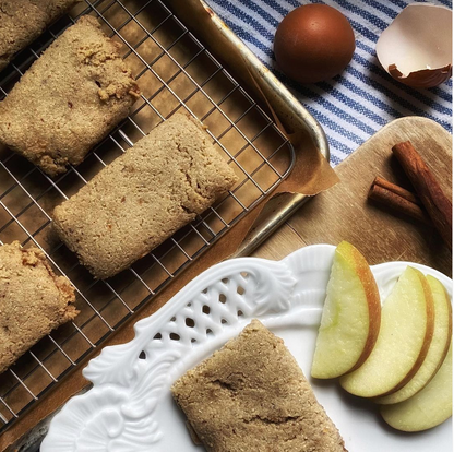 image of paleo gluten free grain free apple cereal bars